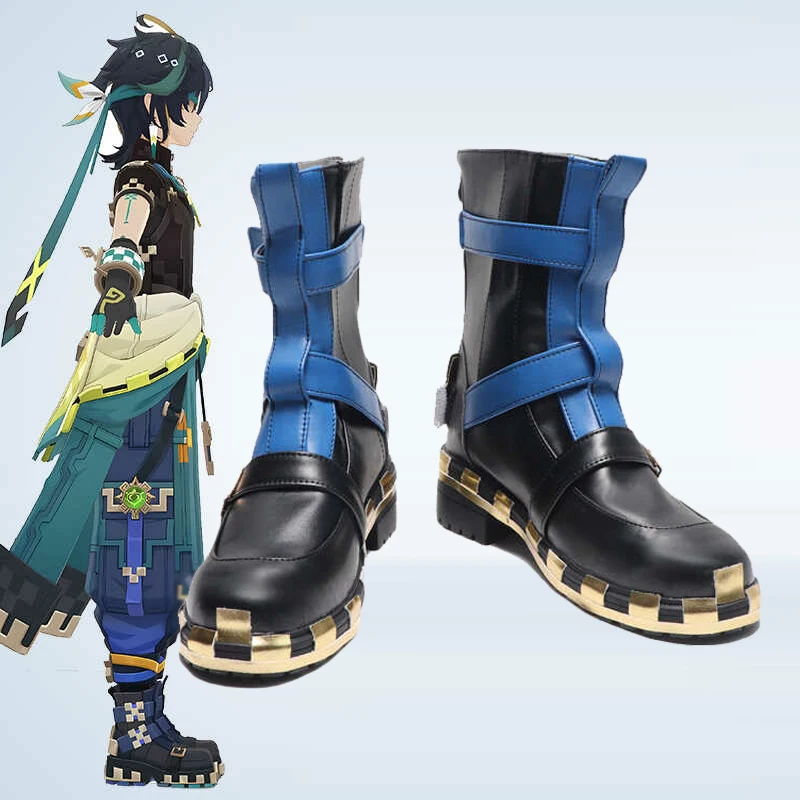 Game Kinich Cosplay Customized male Cool Genshin Impact Same Prop mid-calf boots customize shoes