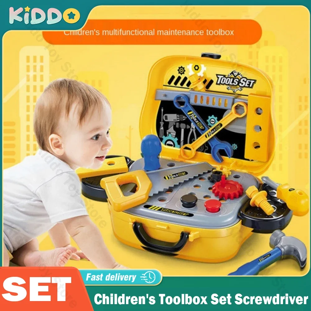 

Kids Tool Set 18Piece Play House Children's Toolbox Toy Screwdriver Repair Tool Table Dismantling Pretend Play Christmas Gifts