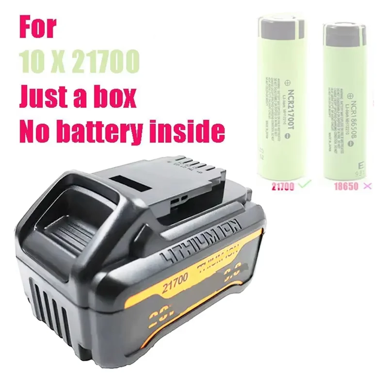 AT63-DCB200 10X21700 Lithium Battery Protection Circuit Board BMS PCBA Plastic Case For 18V 20V Battery Box Shell With St