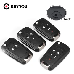 KEYYOU 2/3/4 Buttons Remote Car Flip Folding Key Shell Cover Case For Opel Vauxhall Insignia Astra J Zafira C Mokka Corsa E