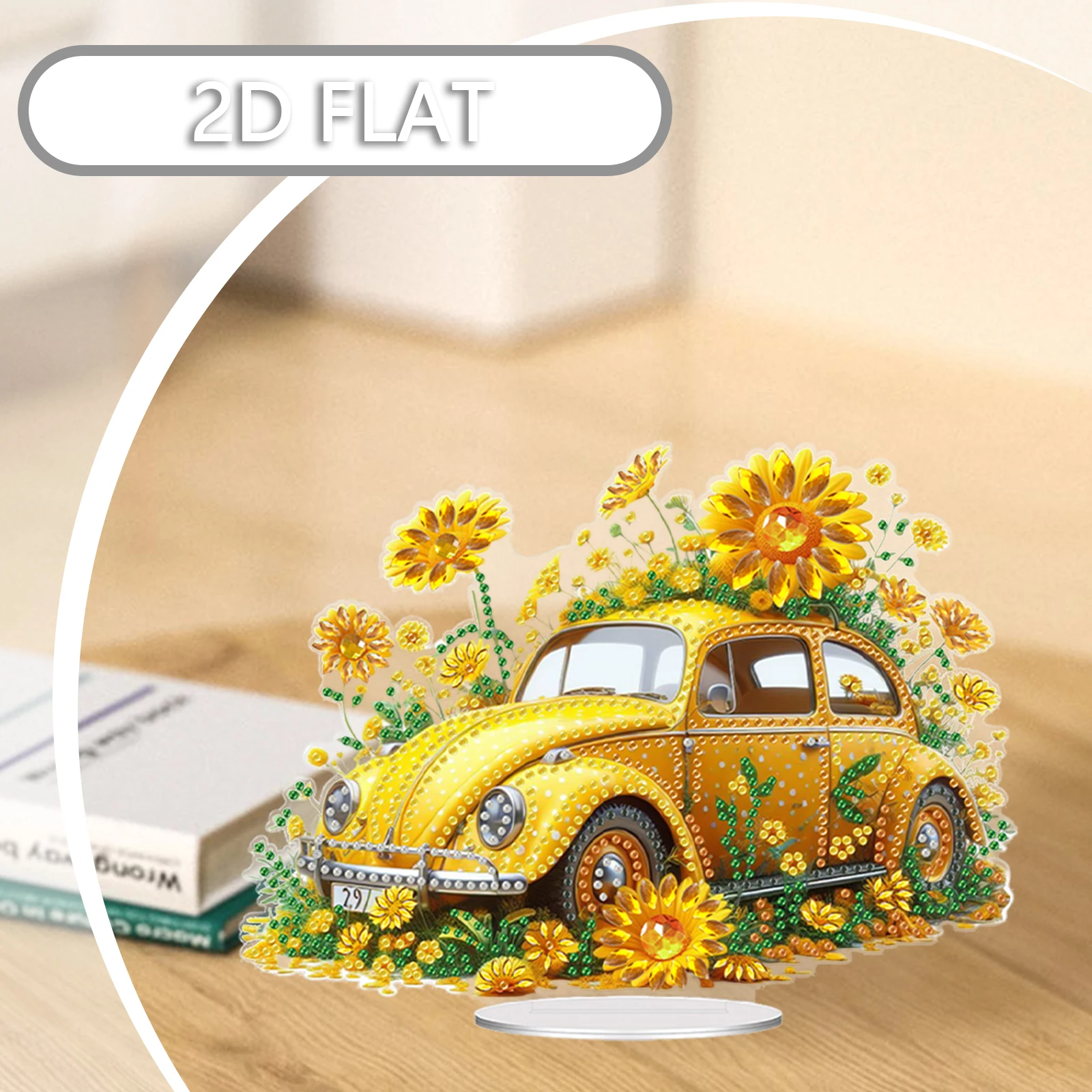 

Акриловые специальной формы ангел подсолнух алмазная живопись настольные украшения комплект стразы настольные украшения для взрослых начинающих