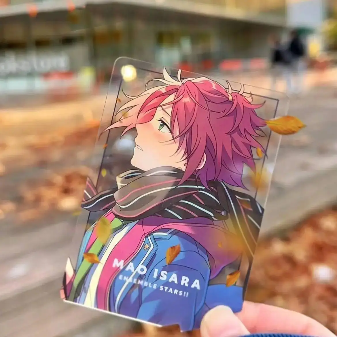 

Прозрачная лазерная ломо-карточка ACG Isara Mao Ensemble Stars, мини-открытка, фотокарточки, подарок для фанатов на Рождество