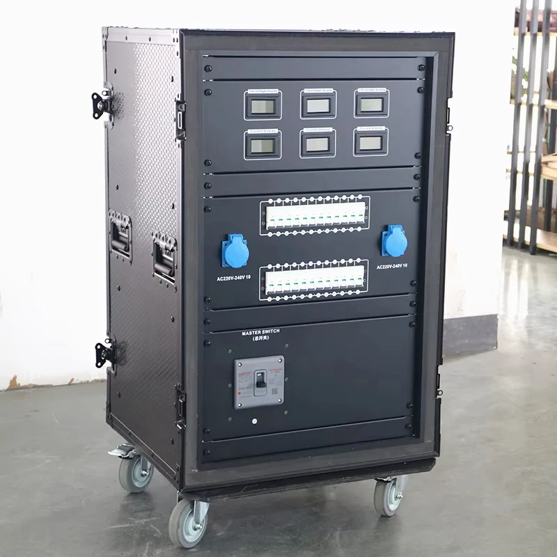 

26-Channel Waterproof Stage Power Distribution Box 380V Light Power Control Metal Equipment Box