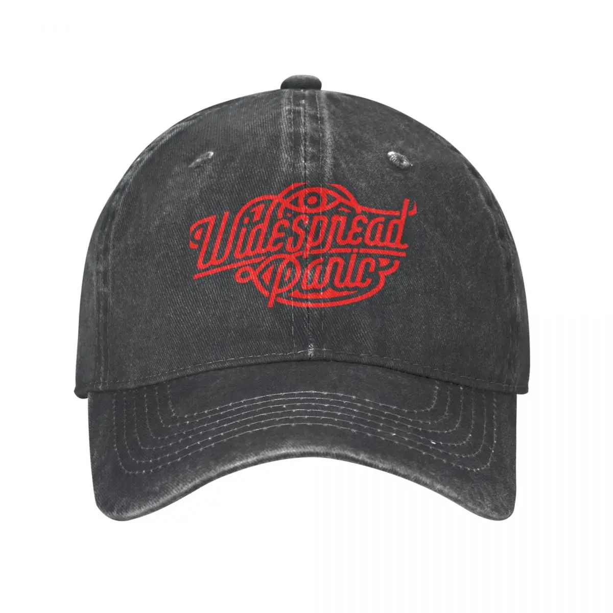 blackwhitereddesign rock band logo widespread panic Cowboy Hat Golf Hat Designer Hat Man For The Sun Men Hats Women's