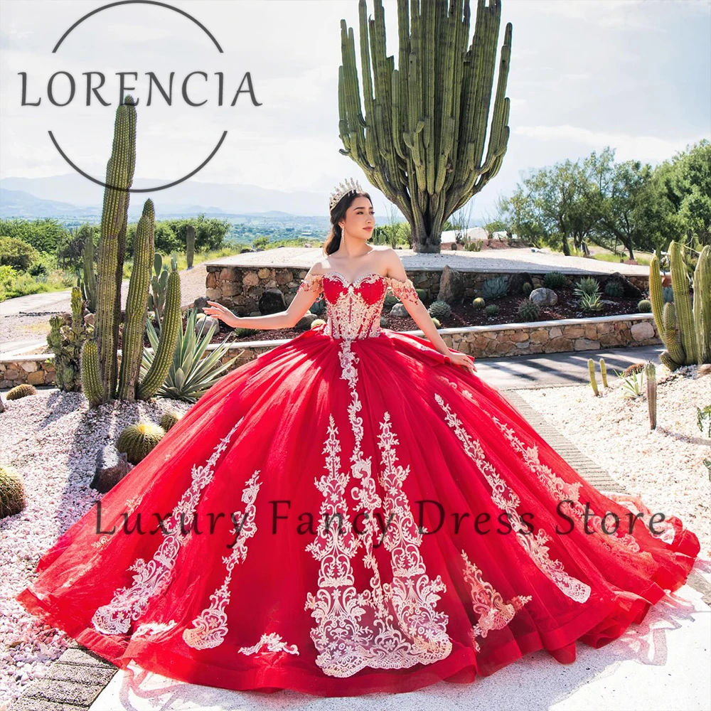 

Princess Applique Quinceanera Dresses 2025 Off Shoulder Ball Gowns for Birthday Party Customized Sleeveless vestidos de 15 rosa
