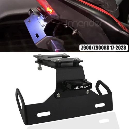 Soporte de licencia 2023 Z 900, luz LED para KAWASAKI Z900/SE 2017-2022 2021, eliminador de guardabarros para motocicleta, soporte de placa de número trasero