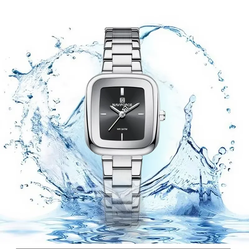 NAVIFORCE Women's Sports Watch Waterproof Stainless Steel Fashion Women's Minimalist Nightlight Classic Watch Package Gifts 2026