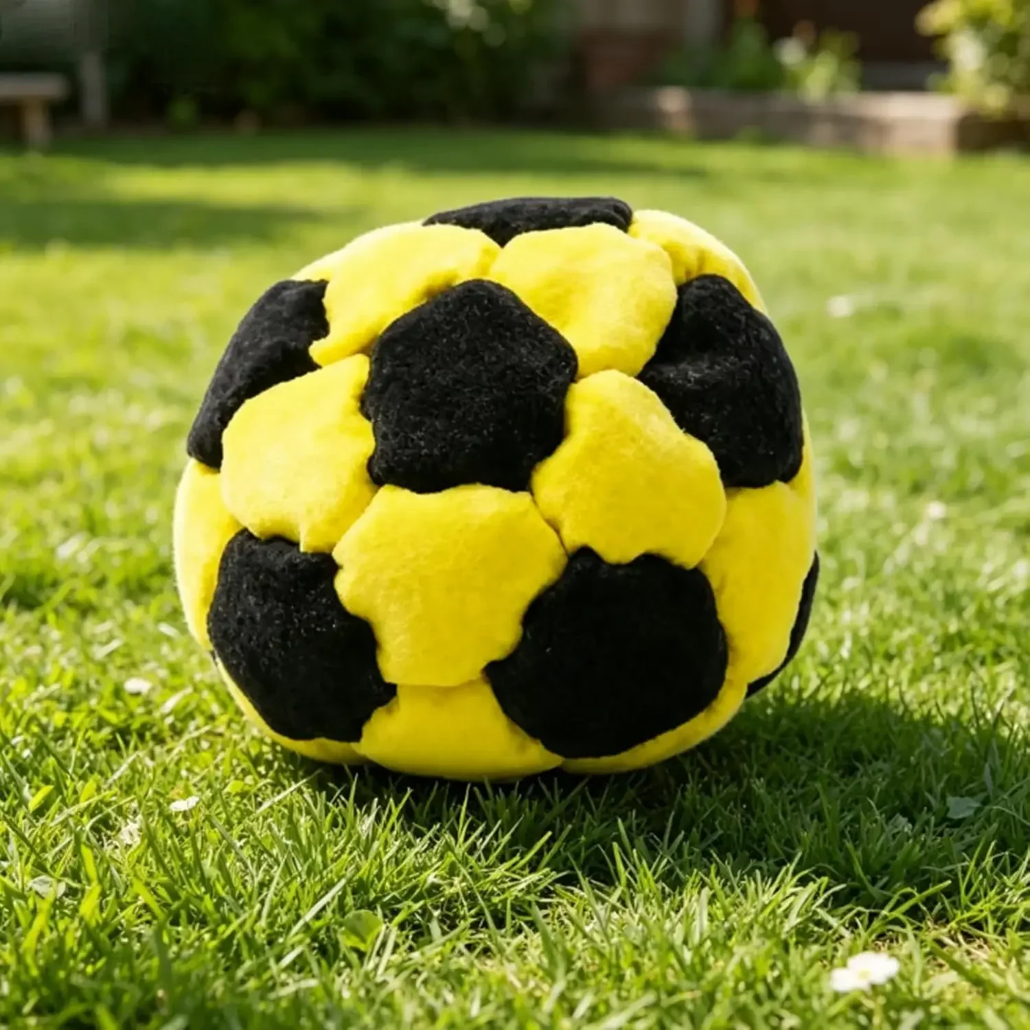 Soft Handmade Footbag Sacks Soccer Design Colorful Crochet Footbag Handmade Knitted Bean Bag for Playground Activities - view 5