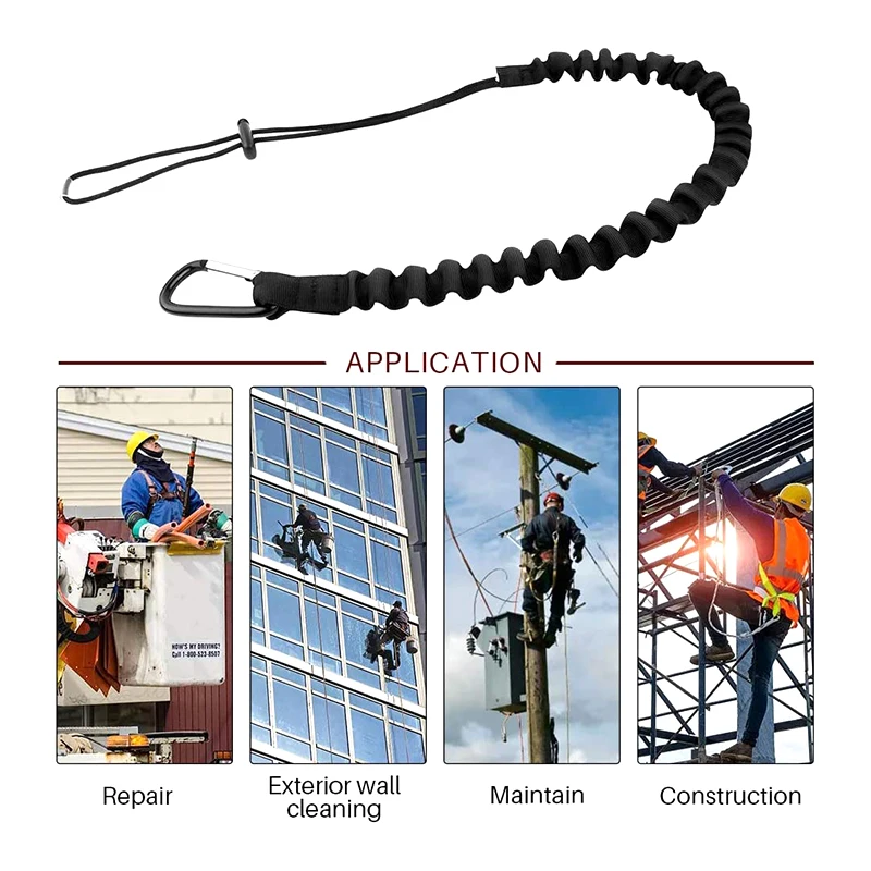 110cm Work-at-height Tool Ropefall Arrest Loss Roperetractable Tool Safety Ropeelastic Cushion Nylon Loss Rope