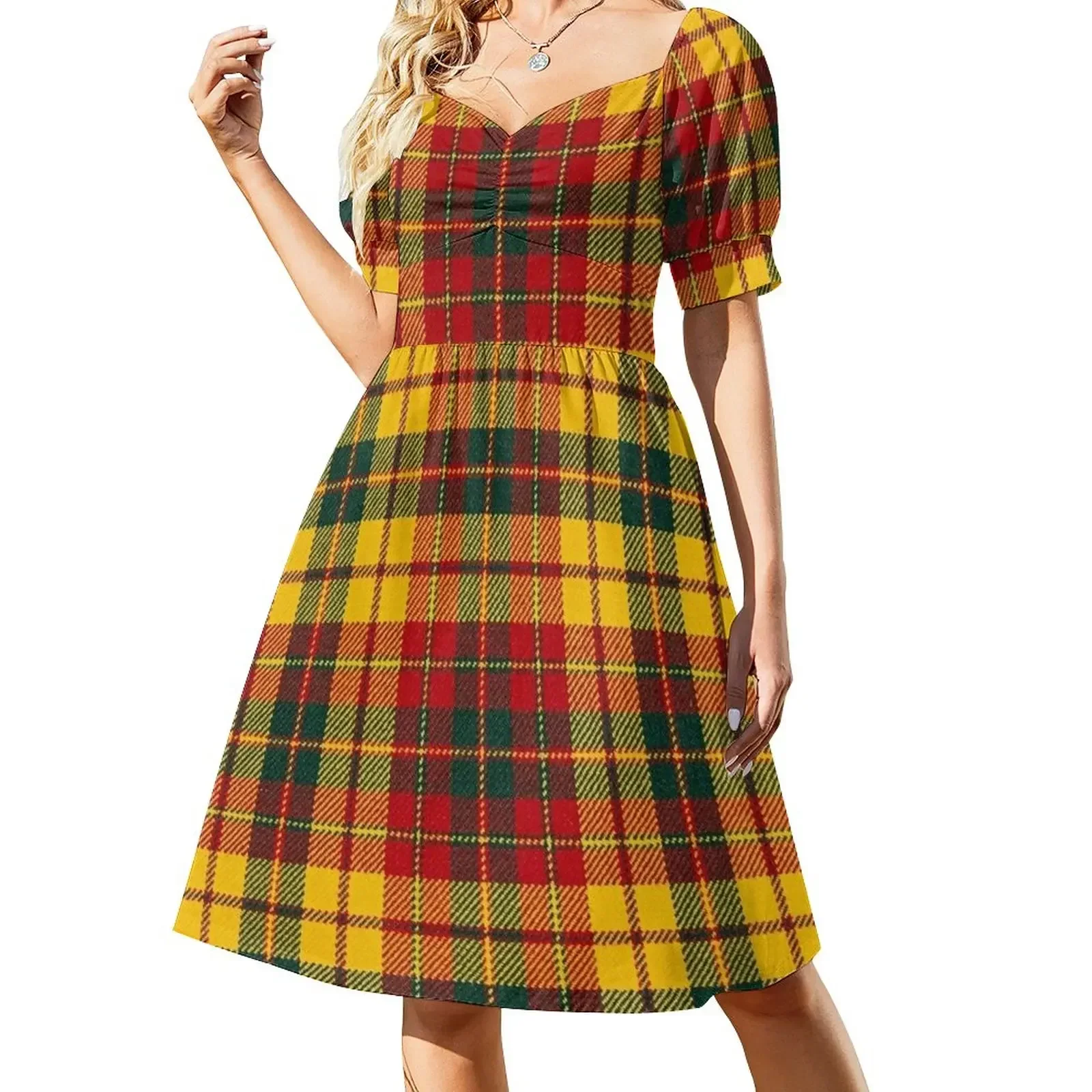 

Royal Strathearn Tartan Short-Sleeved Dress fairy dress long dress women
