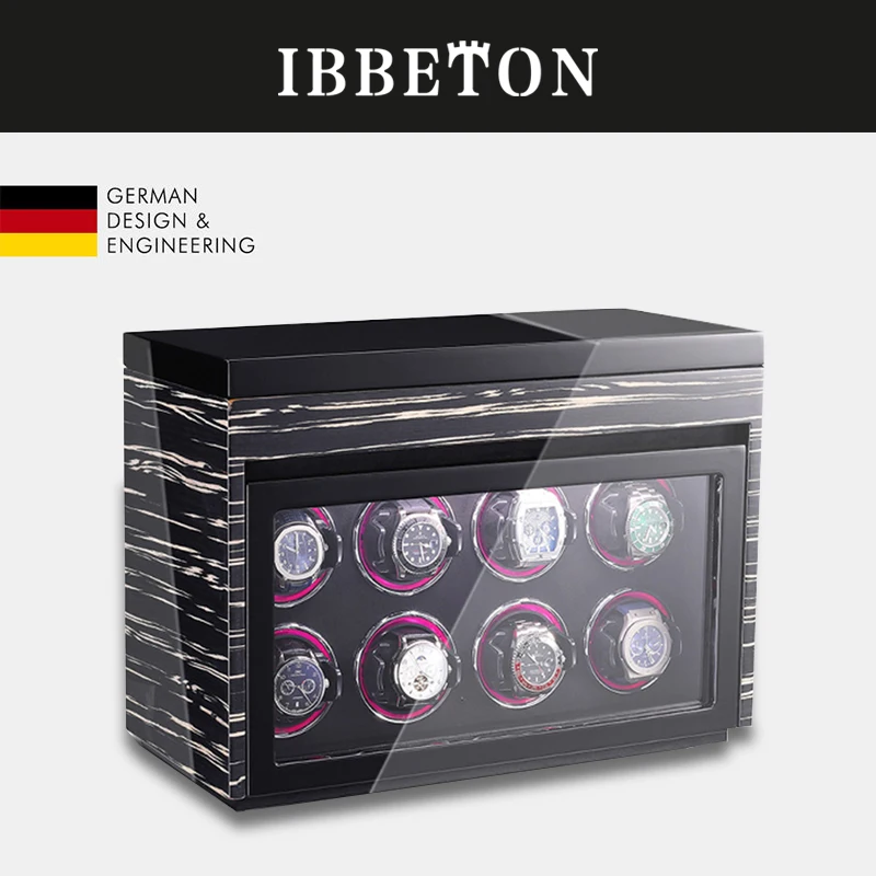 

Механическое автоматическое заводное устройство для часов, роскошный деревянный сейф для часов, сенсорное управление и светодиодная внутренняя подсветка, ящик для хранения часов