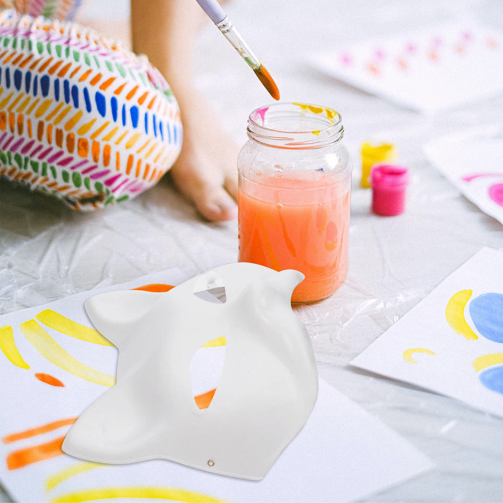 

3 Sets Cat Face Diy Unpainted Paper Mask For Crafts Party Masquerade Animal Mask Base Kids Parent-Child Activity Decor Supply