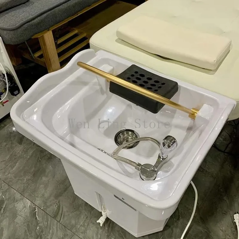 سرير محمول للعلاج المائي أو أثاث غرفة المعيشة كرسي شامبو طاولة طعام سرير تدليك متنقل سيلا إصلاح القدم دي بورو #4