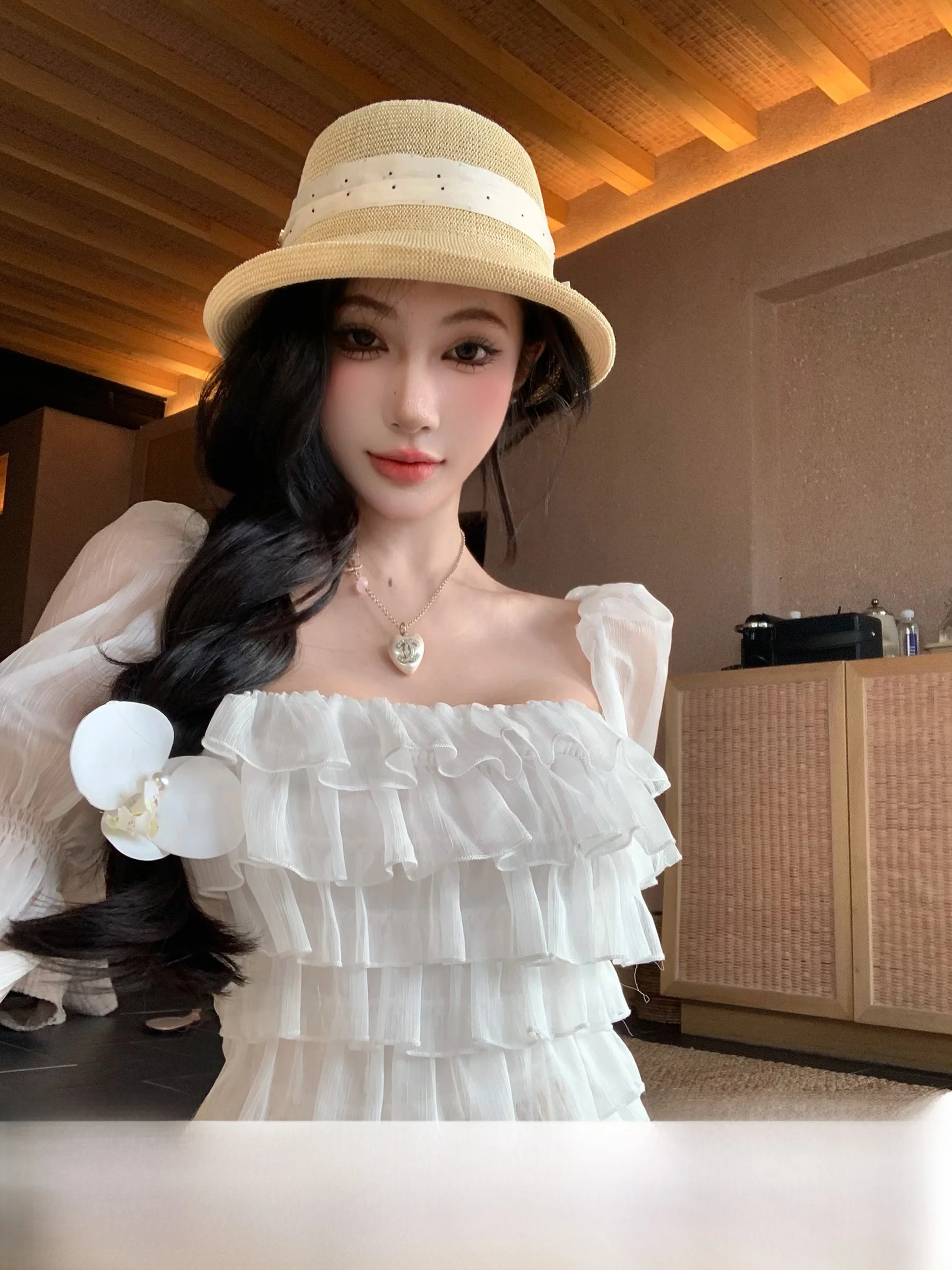 

Элегантная женская блузка с длинным рукавом и кружевной отделкой, в стиле «Spicy Girl», весна-лето, с юбкой-полусолнцем