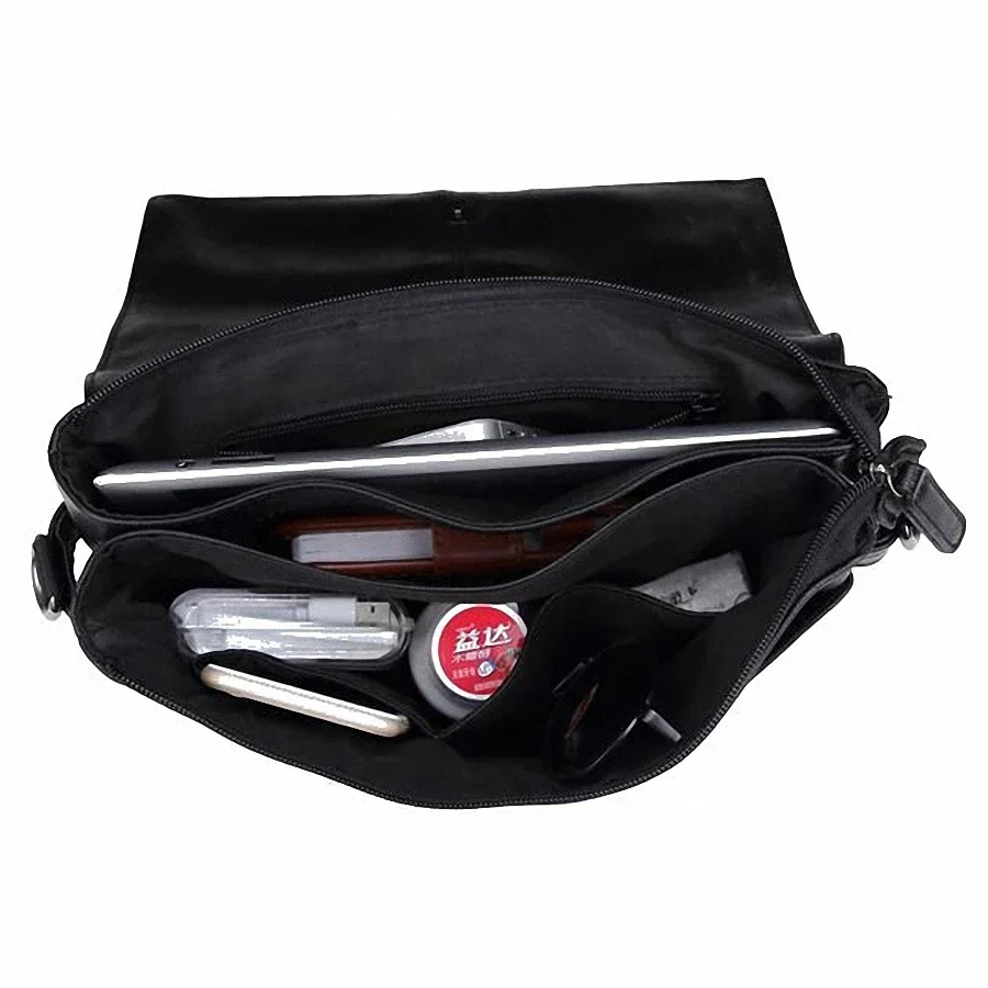 Leather Bag Men Bag Messenger Casual Men\'s Travel Bag Leather Clutch Crossbody Bags Male Shoulder PU Leather Handbag NEW LI-2012