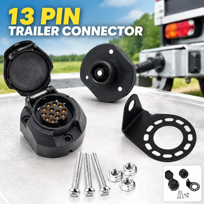 Euro 13 Pin Plastic Connector, 12V Trailer Plug Socket, Towing Fitting, Auto Spare Component, Standard EU Caravan Wiring