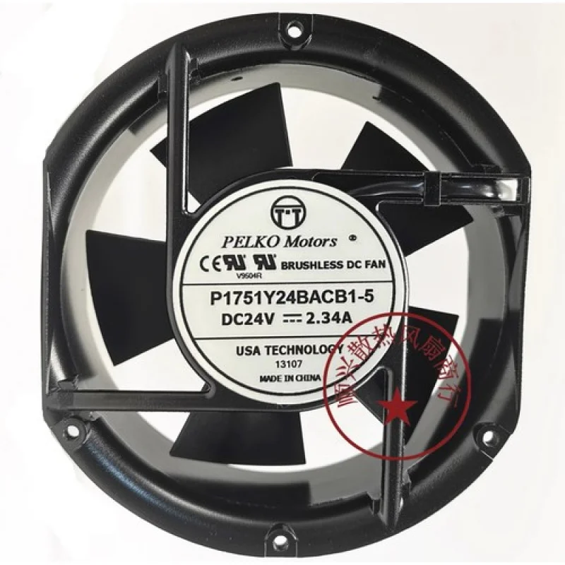 

C for PELKO MOTORS P1751Y24BACB1-5 DC24V 2.34A 17251 Cooling Fan