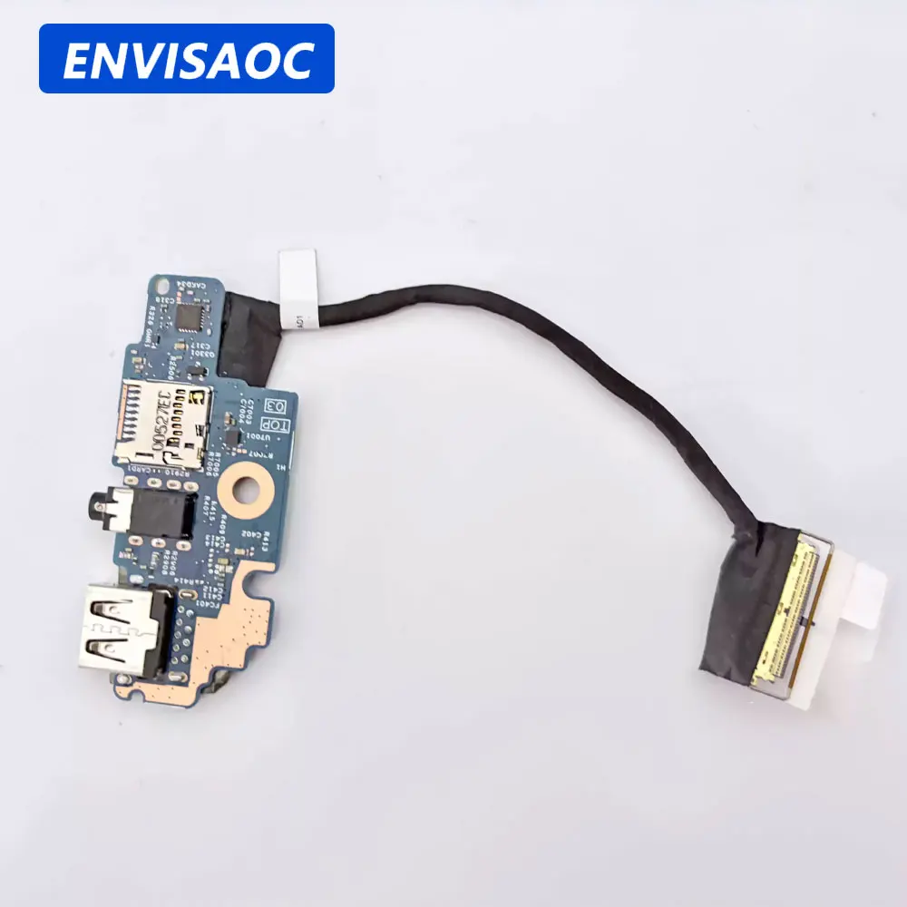 For Dell Inspiron 13 7300 7306 2-in-1 Laptop I/O Card Reader Earphone Audio USB Jack Port Board Cable 0CJ8X7 19A17-1 0XH5FC