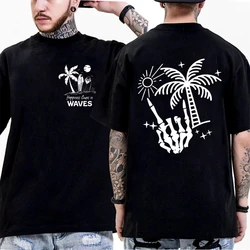 Summer Men T-Shirt Harajuku Happiness Comes in Waves Graphic T Shirts Short Sleeve Clothes Travel Women Men Tee Tops Fashion Tee