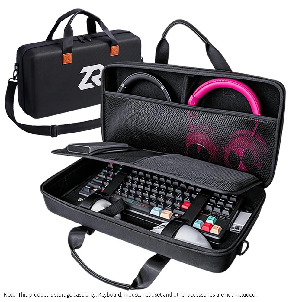 Hard EVA Storage Bag for 87-Key Keyboard, Mouse, Headphones Tablet Box Portable for Logitech Esports Peripherals Carrying Case