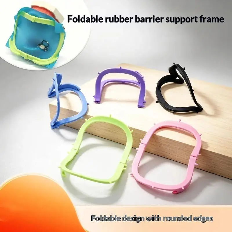1Pc Dental Foldable Frame Plastic Rubber Dam Sheets Bracket For Dental Operation 134℃ Oral Barrier Tools Dentistry Instrument