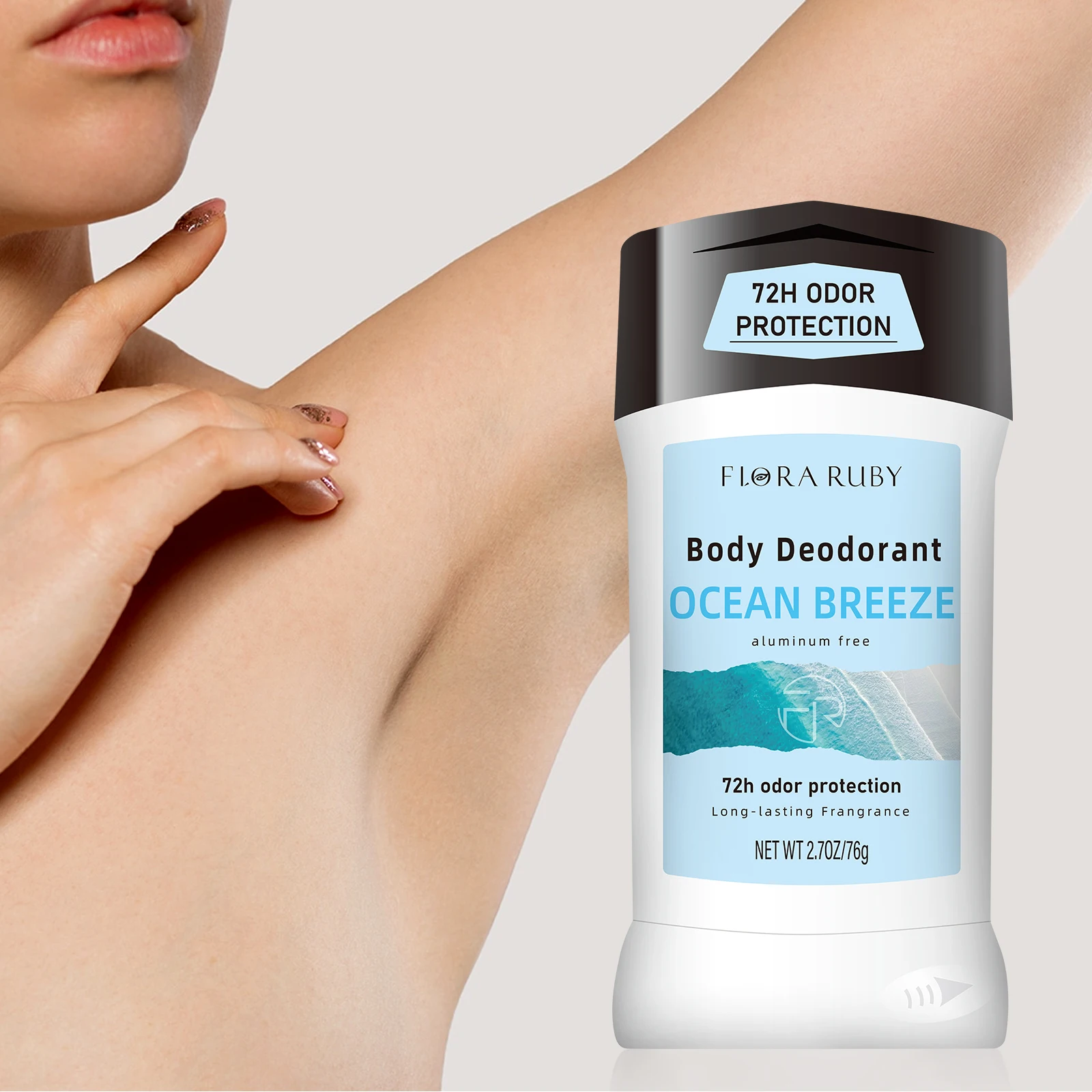 Crema desodorante para el cuidado de los olores del cuerpo para hombres enteros, Control y frescura de olores sin aluminio, aromas oceánicos, desodorante aromático de larga duración