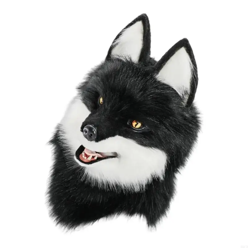 M6CD Life Like Canine フルヘッドマスク 快適なヘッドギア ハット リアルな見た目のデザイン コスプレやテーマイベントのドレッシング用