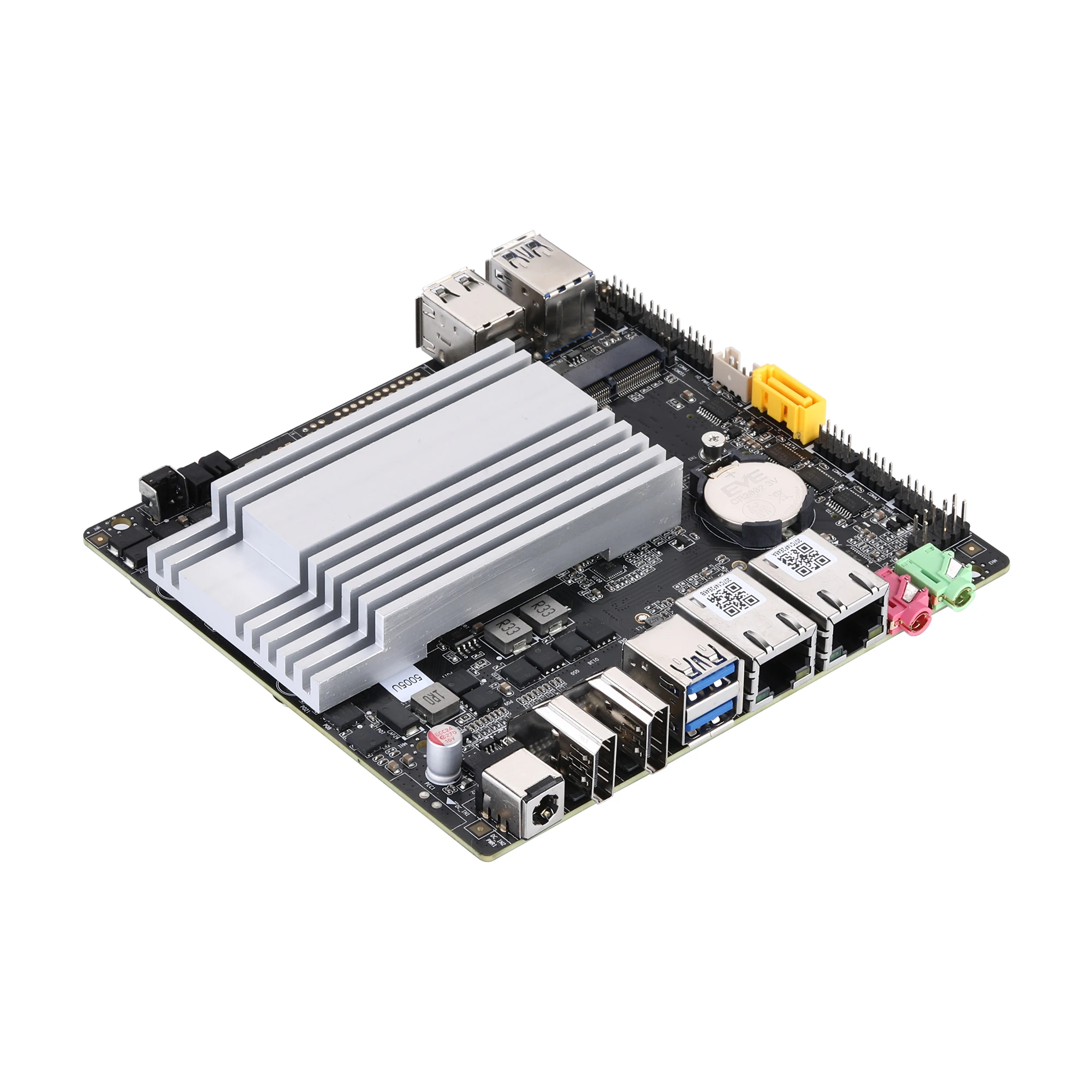 QOTOM MB2U246-0500 Q400P Celeron i3 i5 i7  Mini PC Motherboard 120*130mm 2 x Gigabit LAN 4 x RS232 WIN 10/Linux