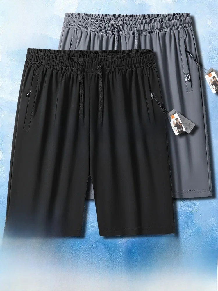 

Ice Silk Men's orts Thin Qui Dry Five-Quarter Length Summer Spor Casual Pants Active Print Nylon Youth Summer orts