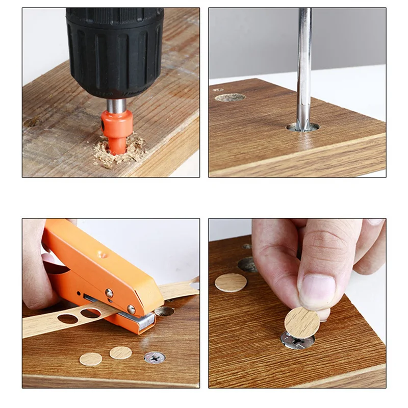 A50I 2X حافة النطاقات اللكم كماشة أداة ملاكمة اخفاء كماشة 3X8MM غاطسة مثقاب الخشب ثقب المسمار قبعة أداة نجارة