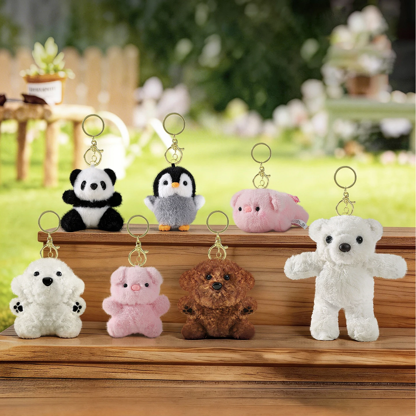 

Cute dog, pig, panda plush toys, small dolls, keychains, backpack pendants, student schoolbag decorations, small gifts