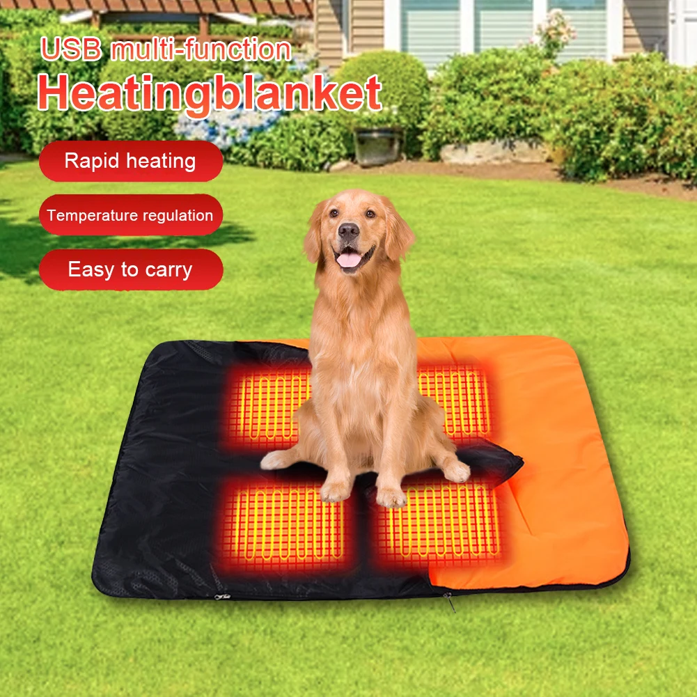 Electric Heated Pet Sleeping Bag Waterproof Heating Dog Sleeping Bag USB Power Winter Warm Pet Sleeping Bag for Cats Small Dogs