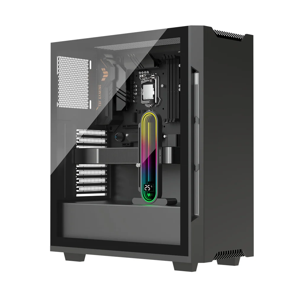 Soporte de gráficos ajustable, soporte de tarjeta de temperatura con iluminación, soporte deslizante Gpu, soporte de pantalla GPU
