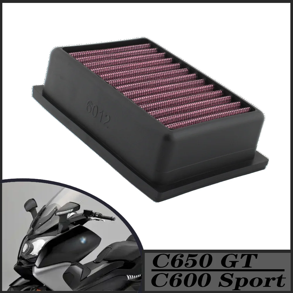 FOR BMW C650GT 2012-2020 C600 Sport 2012-2018 Air Filter Intake Cleaner Motorcycle Air Filter Silicone  Aluminum Paper Screen