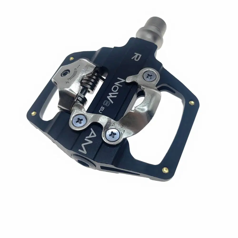 Neueste Fahrrad-Spinnpedale SPD Dual Flat/Lock Pedals passend für SPD 9/16 Aluminiumlegierung MTB Cleat Pedal Teile – Detail 5