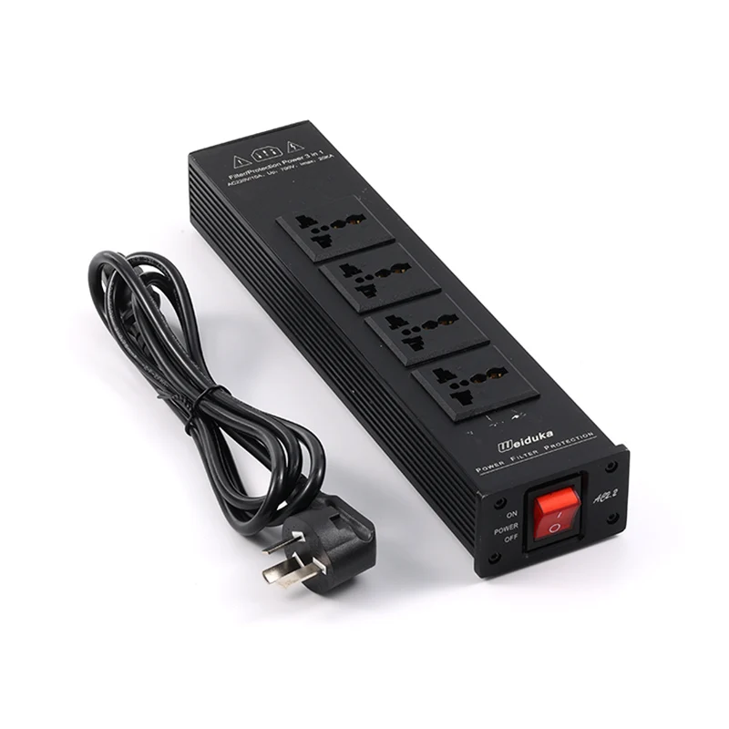 Hifi Weiduka AC2.2 Audio Noise AC Power Filter Surge Protection Outlets Power Strip with Universal Plug