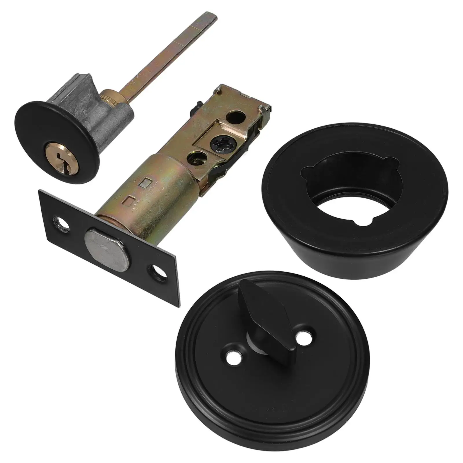 

Single Sided Deadbolt Lock Auxiliary Door Lock Heavy Duty Copper Key Hidden Latch 35mm 50mm Door Thickness Modern Deadbolt