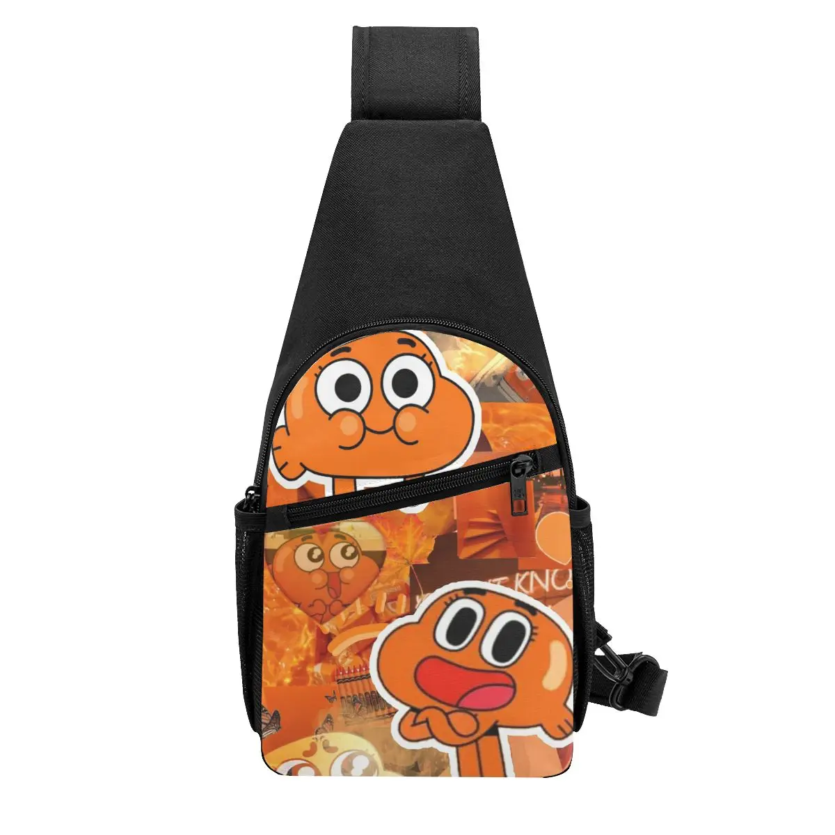Darwin Watterson The Amazing World Of Gumball Anime Chest Bag Men Sling Crossbody Backpack Chest Bag Hiking Daypack Shoulder Bag