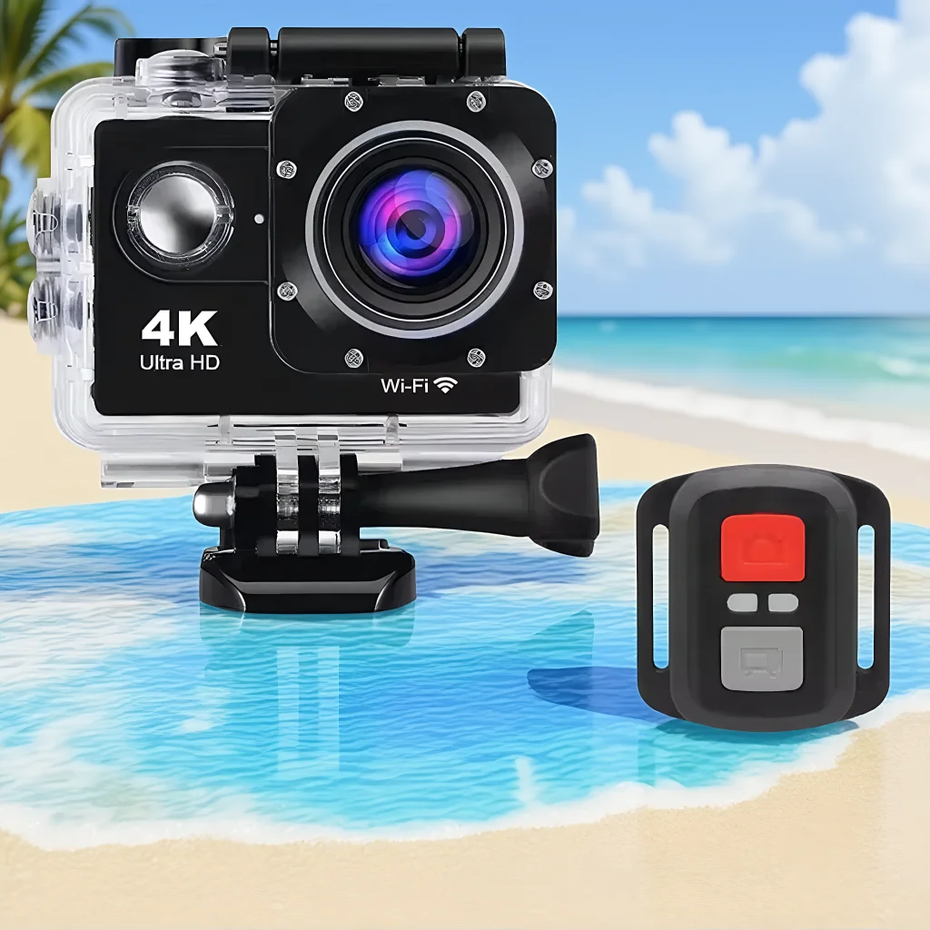 

170 Underwater Action Camera 4K 30FPS Helmet Cam with WiFi 2.0 Touchscreen