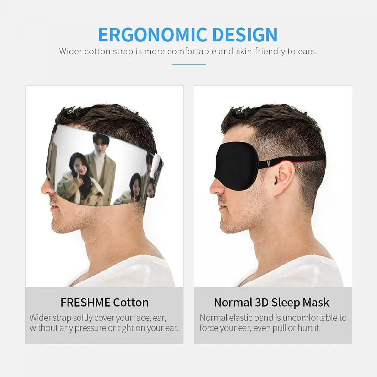 Lovely Runner Kdrama Fanart sleep eye mask Light Blocking Portable Eye Cover for Girls Boys Home Sleeping Eyeshade eyepatch view 5