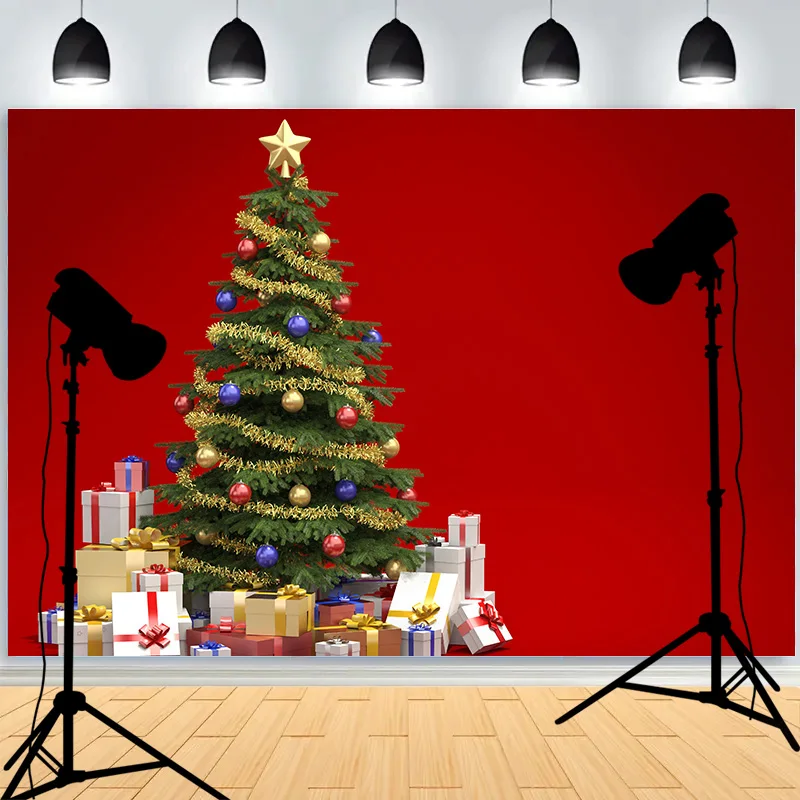 Winter Christmas Wonderland Festive Windows Photography Background Candles Lanterns Birthday Party Photo Studio Backdrops KL-12