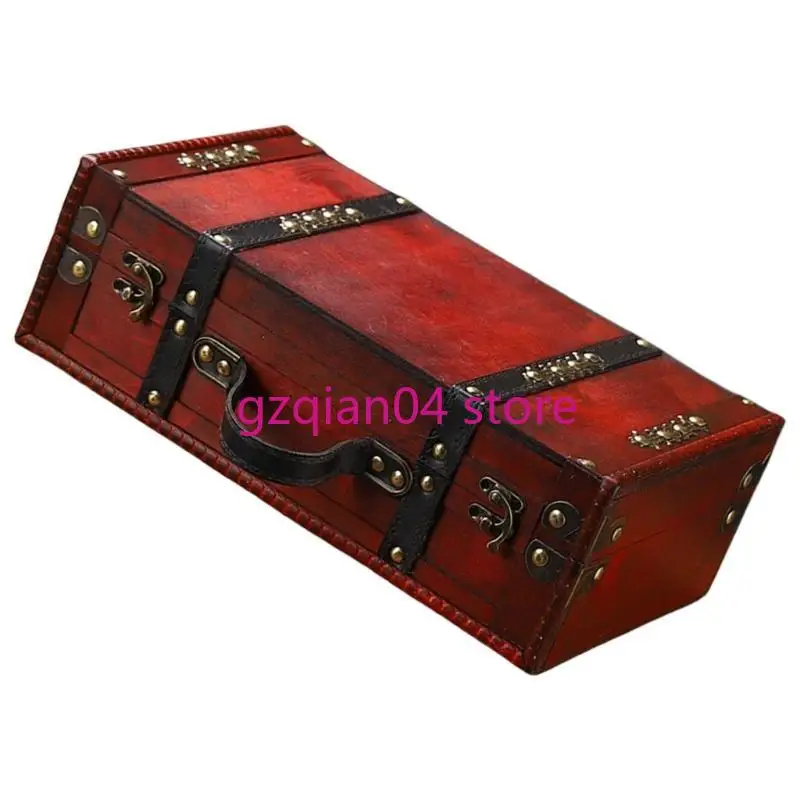 

N7MD Vintage Jewelry Storage Box Antique Styles Handheld Trunk Organizers