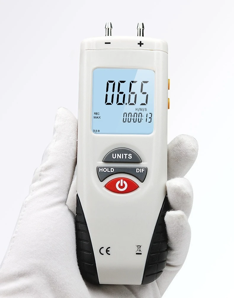 Manometer positive Differenzdetektion Anzeige Rekord Rohrleitungsdruck