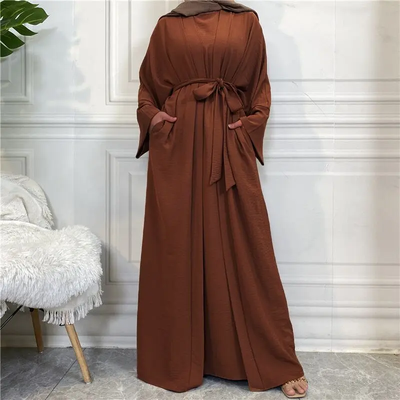 2 Piece Abaya Set Dubai Islam Turkey Bangladesh Muslim Sets Hijab Modest Dress Kaftans For Women Robe Femme Ensembles Musulmans