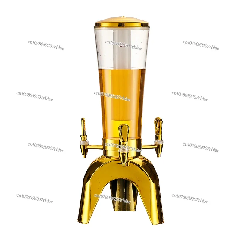 3L Wine Gun Three-Head Draft Beer Wine Gun Commercial Cool Luminous Beer Barrel Wine Tower Bar KTV Beer Machine Beverage Barrel