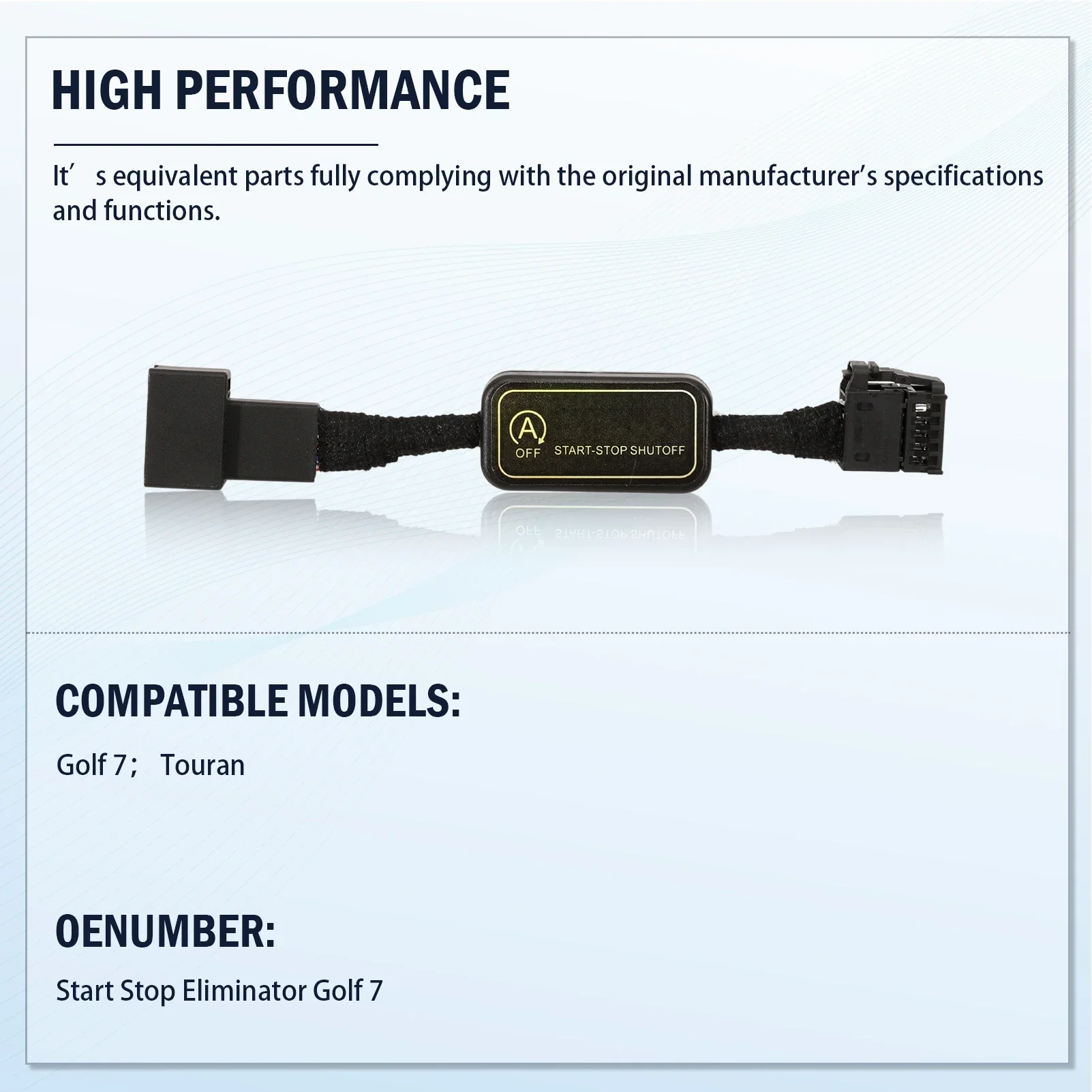 For VW Golf 7 7.5 Passat B8 B8.5 Touran T-Roc Arteon VW3 Automatic Start/Stop Eliminator Control CableMotor System