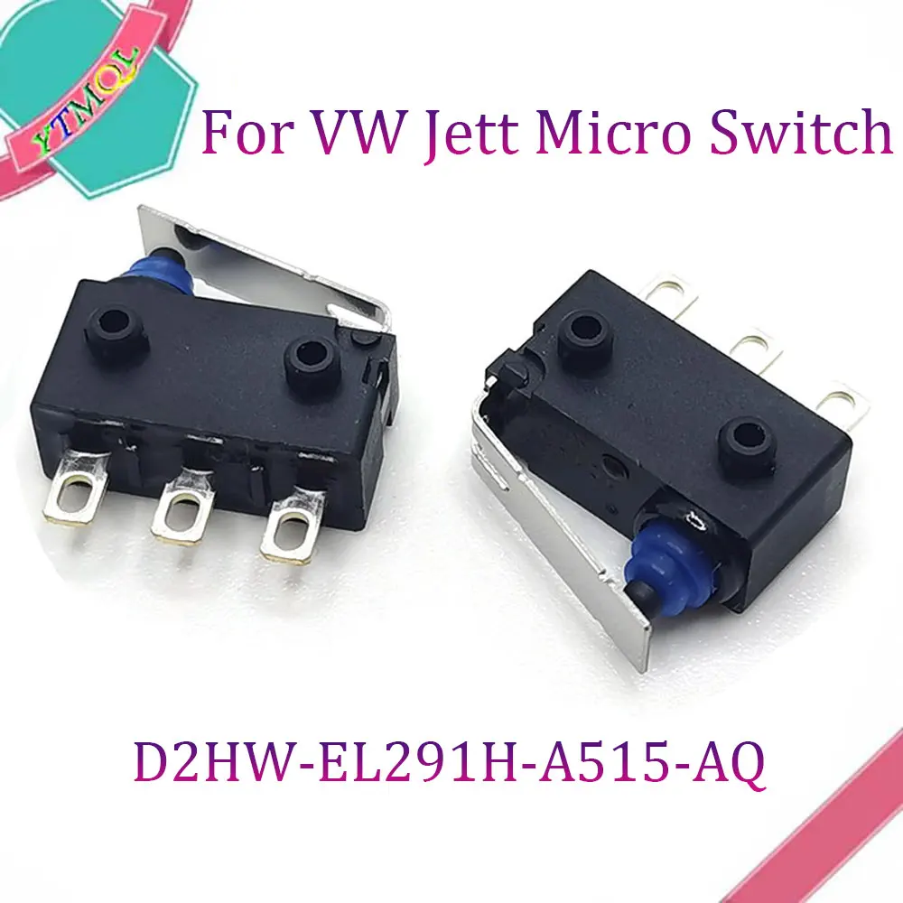 1-10Pcs For VW Jett Car Door Lock Micro Switch D2HW-EL291H-A515-AQ IP67 Waterproof Touch With Metal Handle