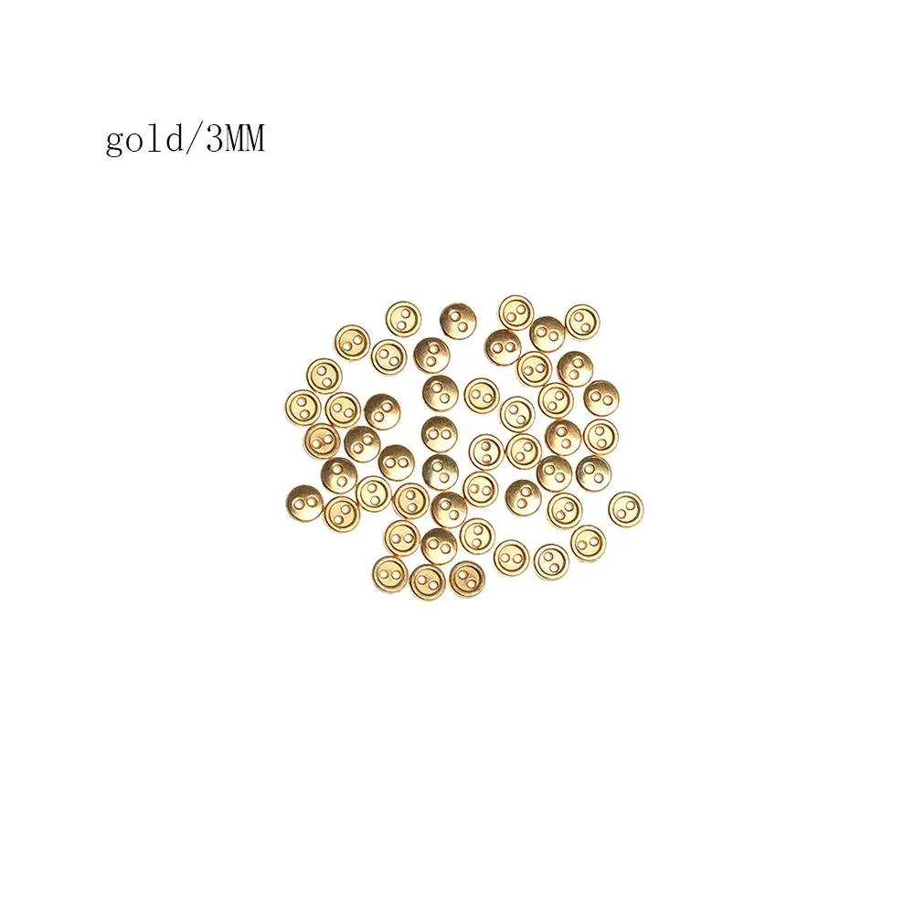 2-Holes 3/4mm Handmade Clothing Metal Accessories Sewing Buttons Apparel Sewing Round Buttons  Button