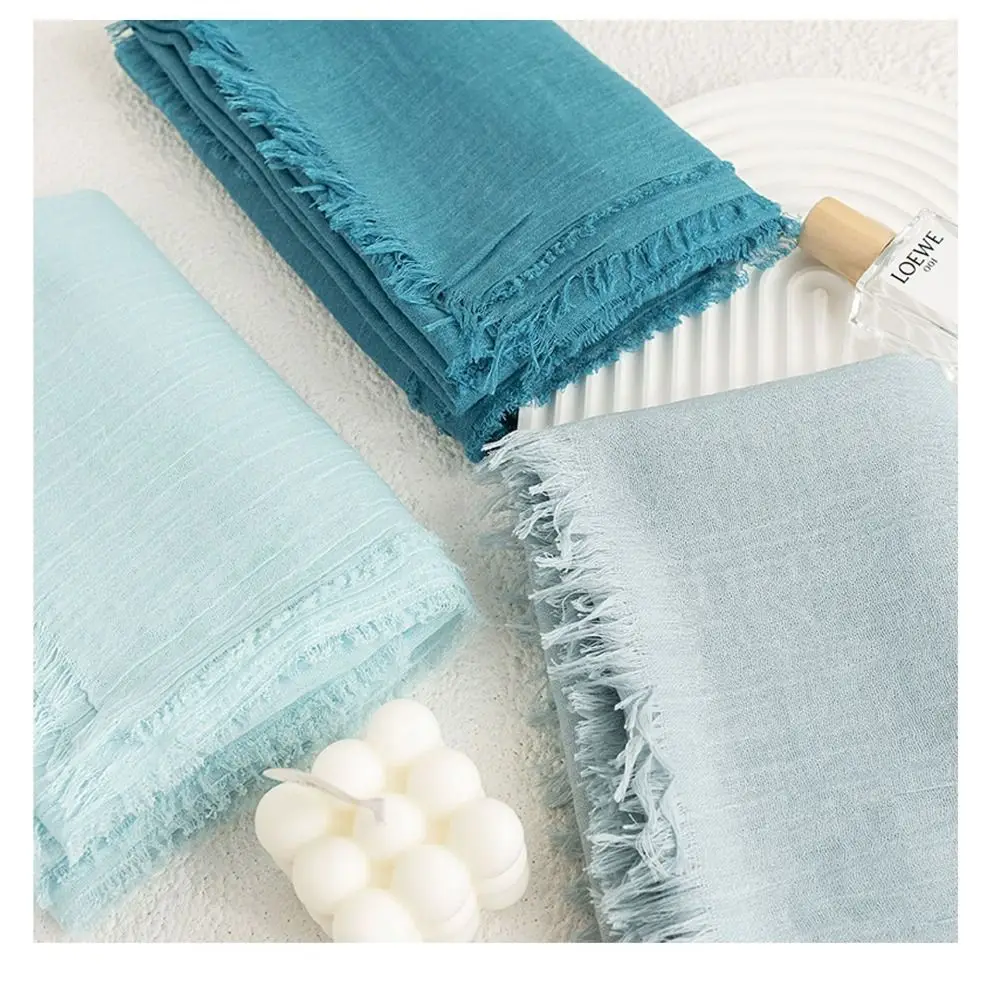 

Elegant Cotton Linen Scarf Wrap Thin Solid Color Beach Silk Shawl Travel 100*190cm Desert Scarves Women