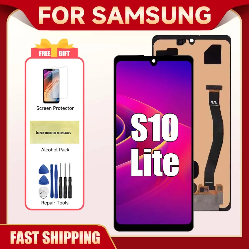 S10 Lite For Samsung 6.7\'\'For AMOLED G770 G770F G770F/DS G770U1 LCD Display Touch Screen Digitizer Assembly Replacement